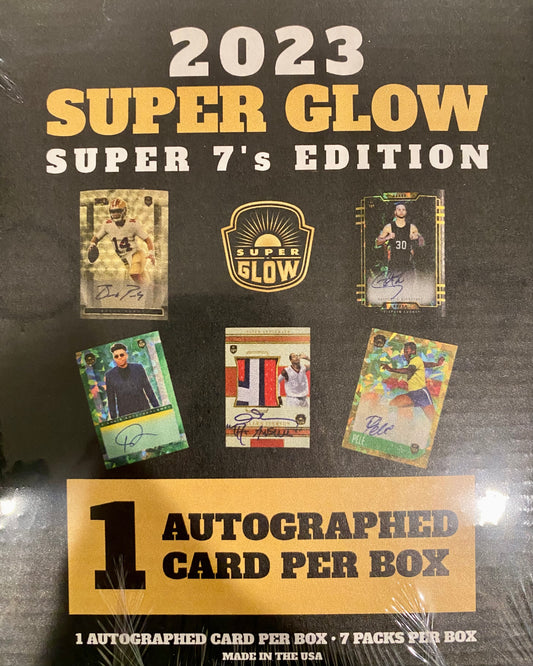 Super Glow Super 7's Edition 2023 (1 Auto Card, 7 Packs Per Box!)