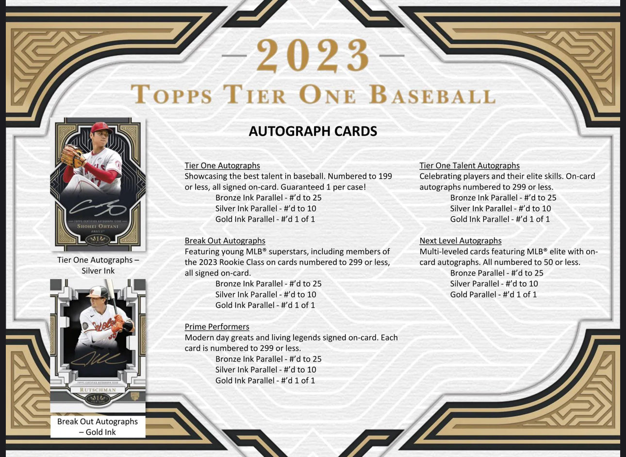 Topps Tier One Baseball 2023 Hobby Box