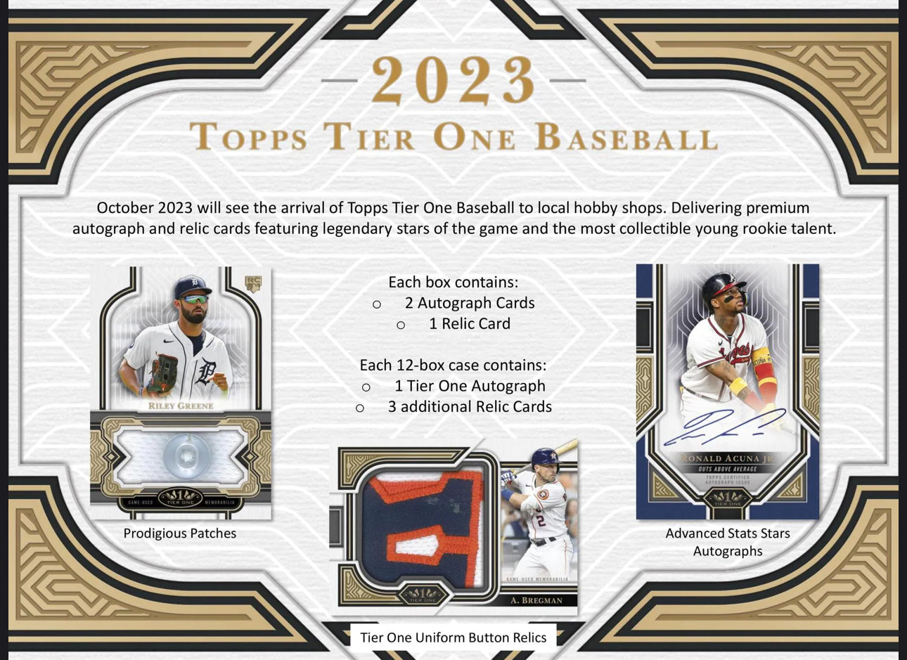 Topps Tier One Baseball 2023 Hobby Box
