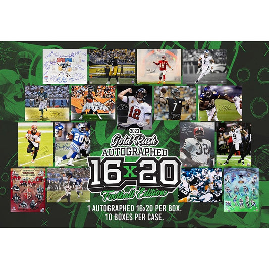 Gold Rush Autographed Football 16x20 2023