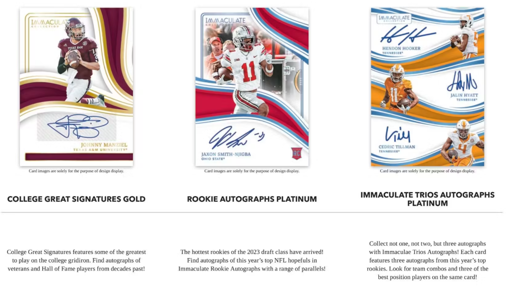Panini Immaculate Collegiate Football 2023 Hobby Box