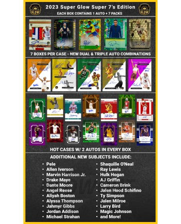 Super Glow Super 7's Edition 2023 (1 Auto Card, 7 Packs Per Box!)